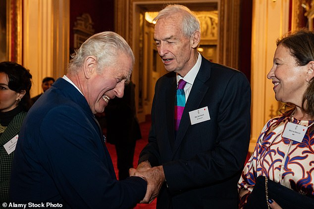 Jon Snow joking around with Charles during a reception at Buckingham Palace last year