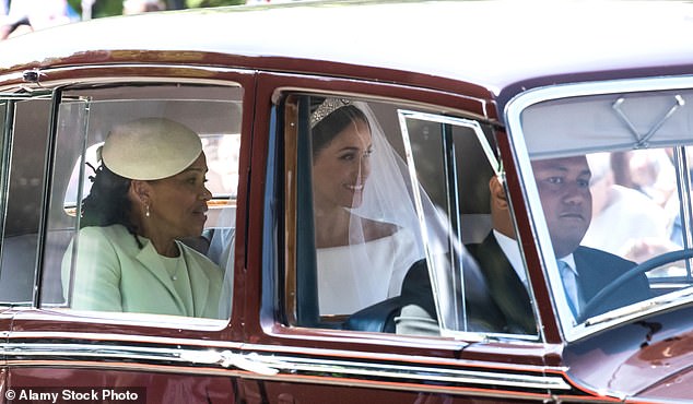 Meghan Markle and her mother Doria Ragland arriving at Windsor Castle