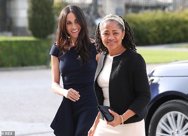 The royal bride-to-be at the time, whose former lighting director father, Thomas Markle is white, and mother, Doria Ragland (pictured together in 2018), is black, had often spoken about the racism she experienced both as a child and as a grown woman