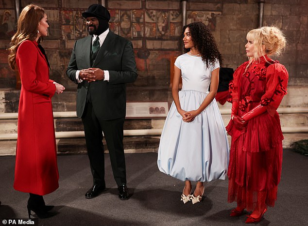 Star spotting: The Princess of Wales meets Gregory Porter, Olivia Dean and Paloma Faith, who all performed during the seasonal carol service