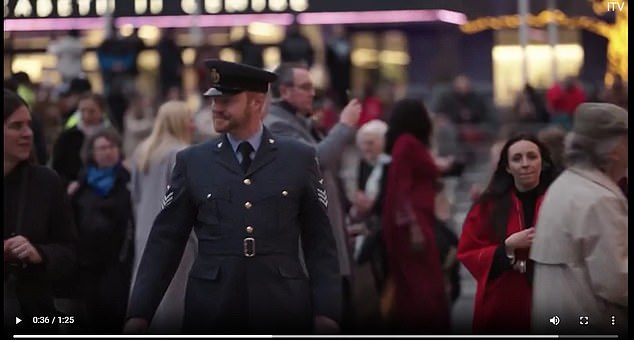 Dressed in his ceremonial uniform Chris was a dead ringer for Harry right down to the ginger beard and similar build and stature