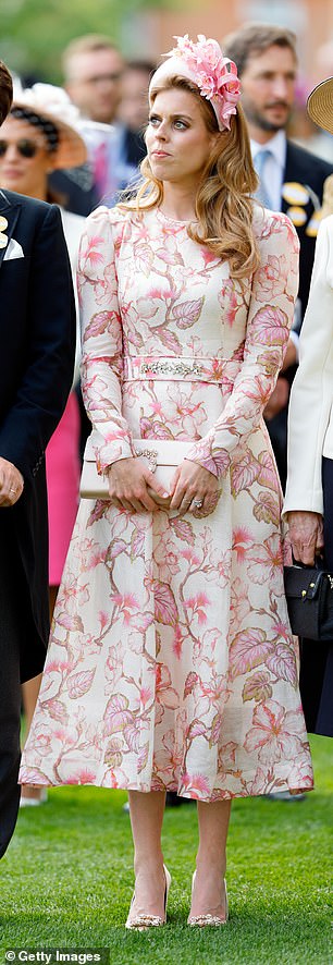 She picked a floral dress by Zimmermann and Juliette Botterill headband for Royal Ascot