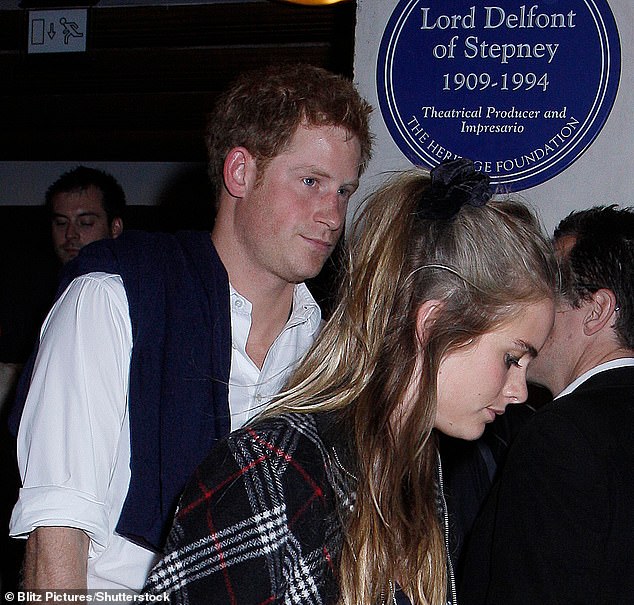 Prince Harry and Cressida Bonas leave the Prince of Wales Theatre after seeing The Book Of Mormon in October 2013