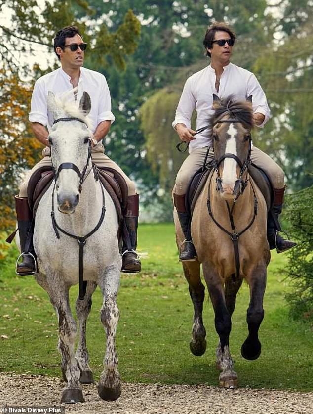 The Sussex's Polo docu-series presents the sport in a tame light, but the reality might be much steamier and more in line with Disney+'s bonkbuster Rivals (pictured: still from Rivals)