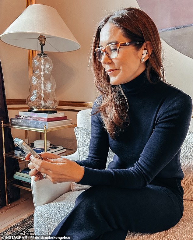 Queen Mary of Denmark (pictured) today announced on Instagram that she would be launching a podcast centring on the issue of loneliness among young people