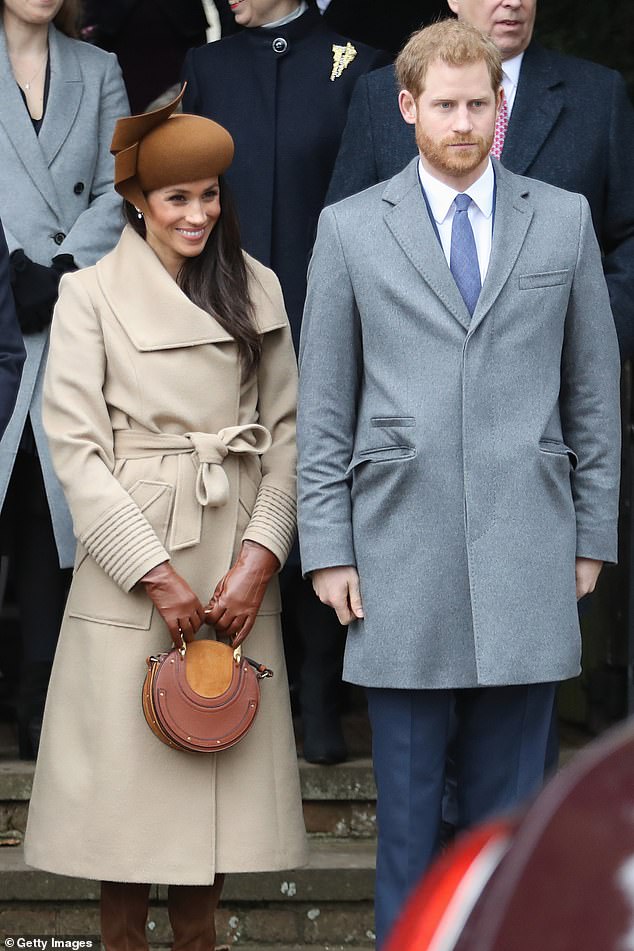 Prince Harry and Meghan Markle won't join the rest of the Royal Family for Christmas this year as the Sussexes have reportedly not been invited. They are pictured on Christmas in 2017