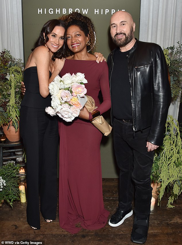 Meghan, Duchess of Sussex, Kadi Lee, Serge Normant at the Highbrow Hippie Launch Party held at Gjelina last week