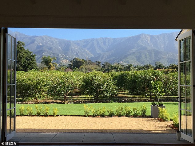 The garden view from the property they will film the TV show at in Montecito