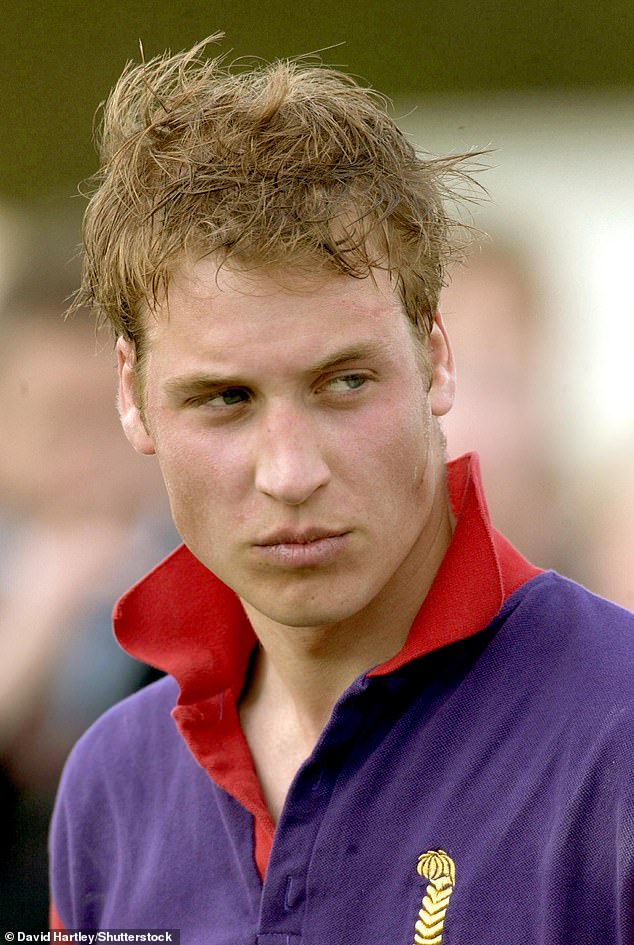 A tousled-haired William at Beaufort Polo Club in 2002, showing the first signs of a receding hairline