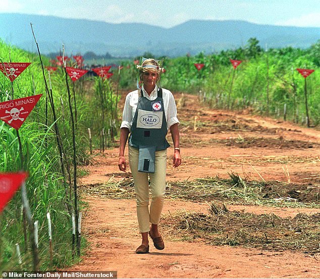 The Princess of Wales's historic walk near the minefield back in 1997