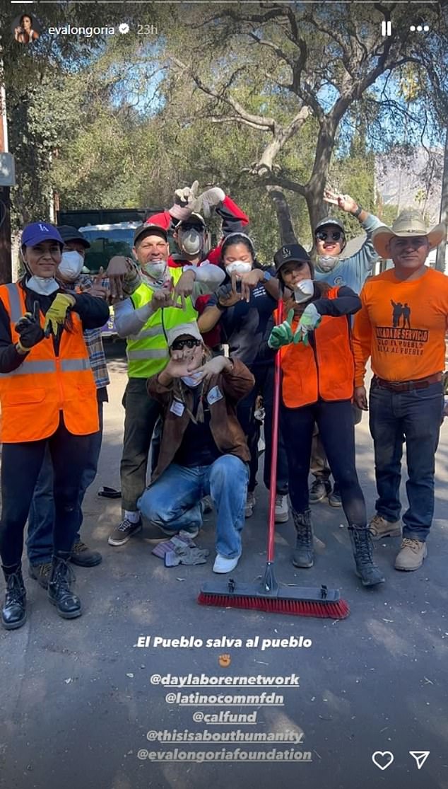 Eva Longoria worked with a group of people