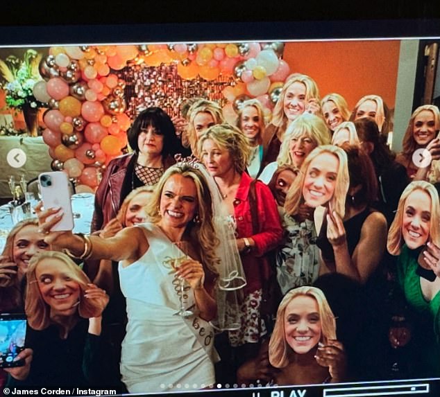 Laura Aikman, who played Sonia, taking a selfie at her character's hen party