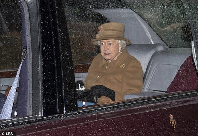 The decision about what to do at the summit came down to Queen Elizabeth II (pictured leaving church the previous day)