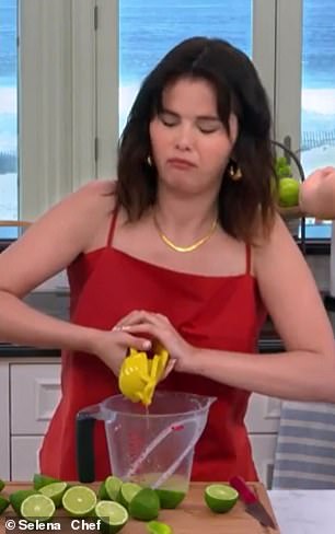 One of Meghan's producers made Selena Gomez' cookery show. Both women have trailers where they accidentally squirt citrus in their own faces