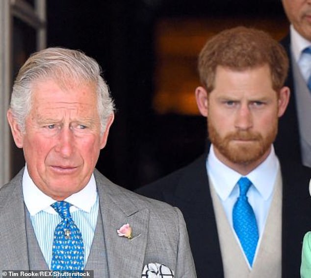 King Charles alongside Prince Harry during his father's 70th birthday celebrations in 2018