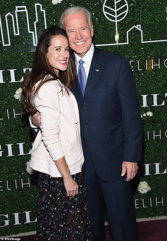 The Duke and Duchess of Sussex , who insisted that they would remain politically neutral in public ahead of the State's presidential election in November, are now connected with the First Daughter (pictured with President Biden in 2017), 43, through a non-partisan initiative