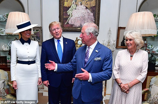 Charles and Camilla meet the Trumps at Clarence House in London in December 2019