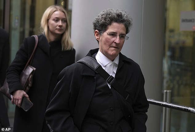 Lawyer Clare Montgomery departs the High Court on January 21, 2025