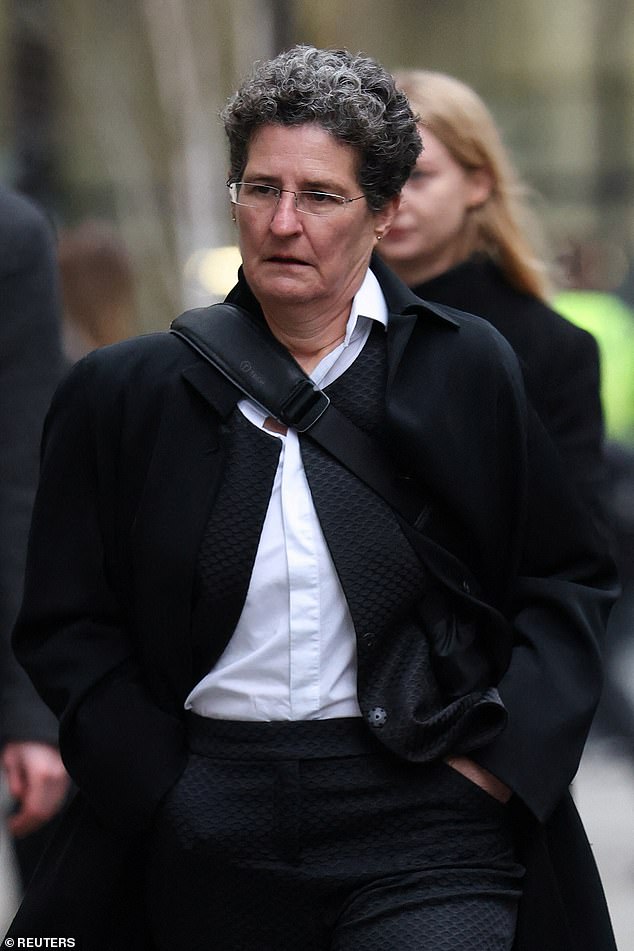 Lawyer Clare Montgomery walks outside the Rolls Building of the High Court on January 21