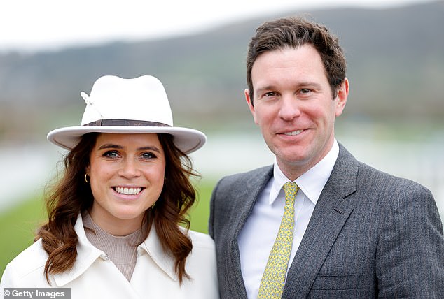 Despite Harry and Meghan's rift with the royal family, the couple has remained close to Harry's cousin, Princess Eugenie (left) and her husband Jack Brooksbank (right)