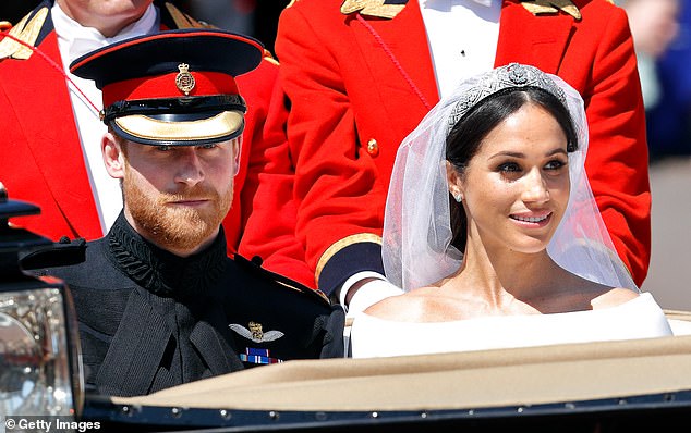 Lindsay had been expected to be Meghan's own maid of honour, before she decided not to have one. Meghan and Harry pictured at their wedding in 2018