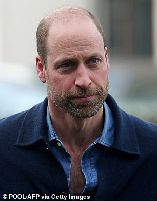 The snub to the royal grandchildren, who include Princes William (pictured) and Harry, is in documents obtained by The Mail on Sunday via freedom of information laws.