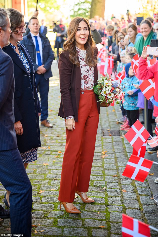 Queen Mary of Denmark made a sartorial statement during her visit to Germany in October