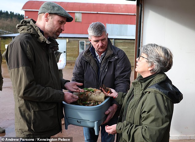 Prince William visiting a Hereford farm to learn about its journey to becoming net zero