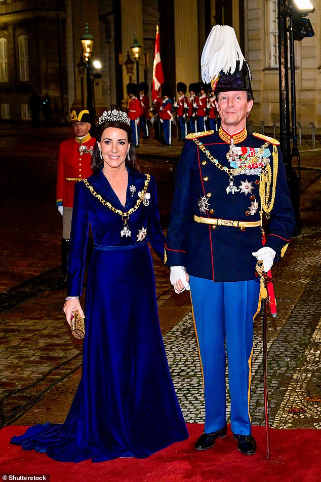 Joachim and Marie (pictured on New Year's Day) will arrive at Invictus on February 15, a day before the closing ceremony, the Danish Palace confirmed