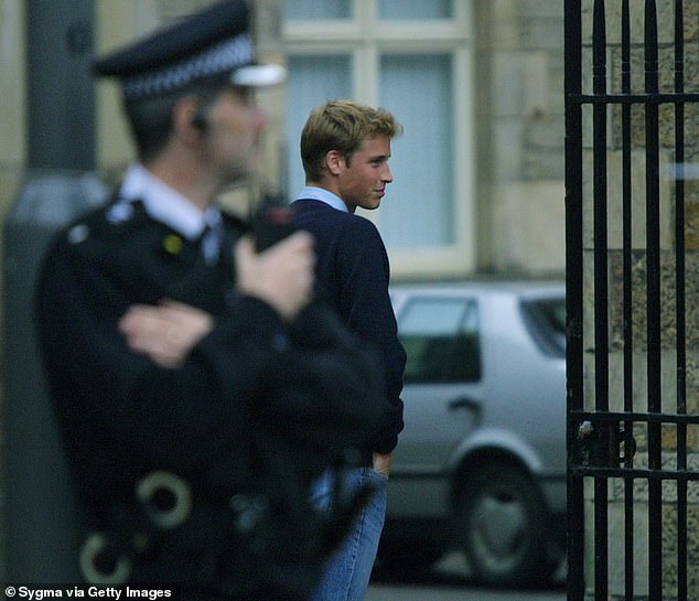 Prince William arrives at St. Andrews on his first day where he studied for a degree in art history