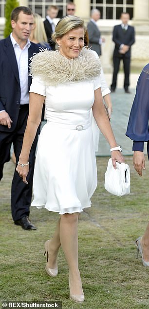 The Princess Royal is comforted by Sophie as the coffin of Queen Elizabeth II completes its journey from Balmoral to the Palace of Holyroodhouse in Edinburgh on September 11, 2022