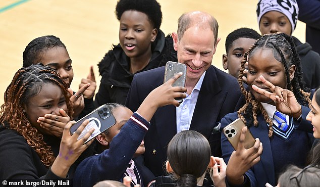 The Duke of Edinburgh meets young people at a south east London youth centre in February