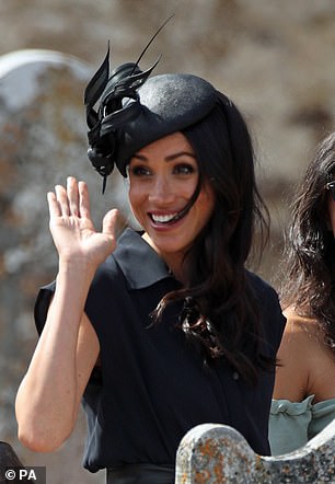 The Duchess wore this Philip Treacy hat at Charlie van Straubenzee'a wedding in August 2018