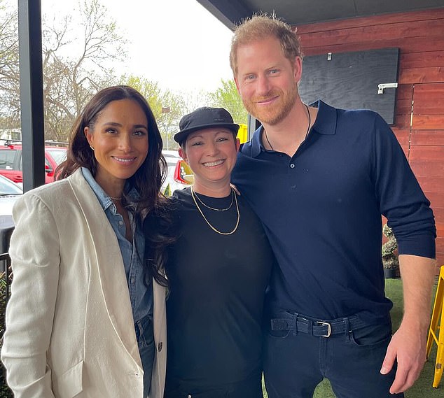 Prince Harry and Meghan Markle embraced Texas restauranteur Alison Clem during a visit to her popular Austin eatery, La Barbecue, in March 2024