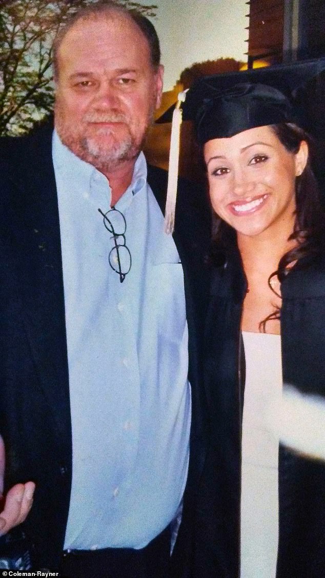 Meghan's father Thomas, pictured with his daughter on her graduation day, has admitted he 'spoiled her' growing up