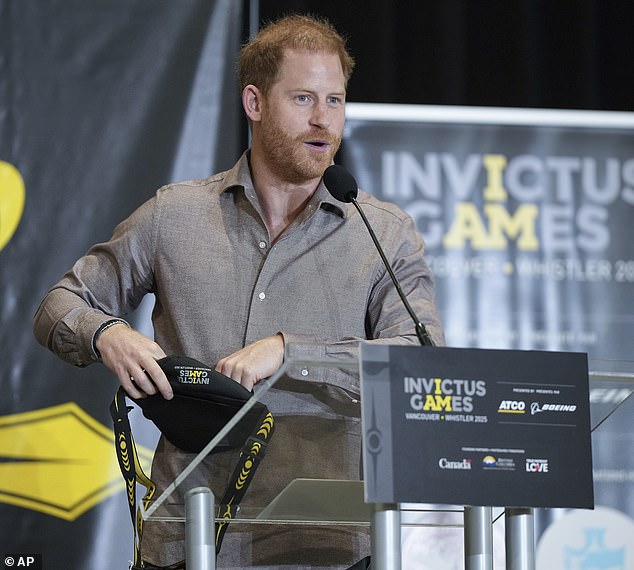 Prince Joachim and Princess Marie of Denmark are set to attend Prince Harry's Invictus Games in Canada next month. Harry is pictured at an Invictus promotion event in November