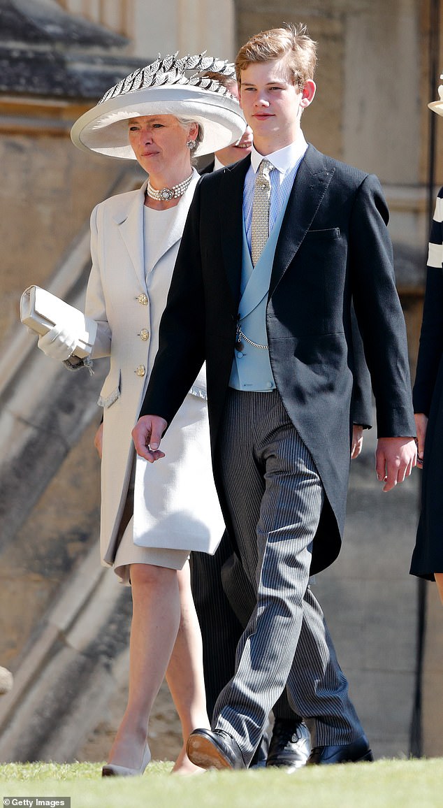 Tiggy Pettifer and her son Tom Pettifer attended the wedding of Prince Harry and Meghan Markle at St George's Chapel, Windsor Castle on May 19, 2018