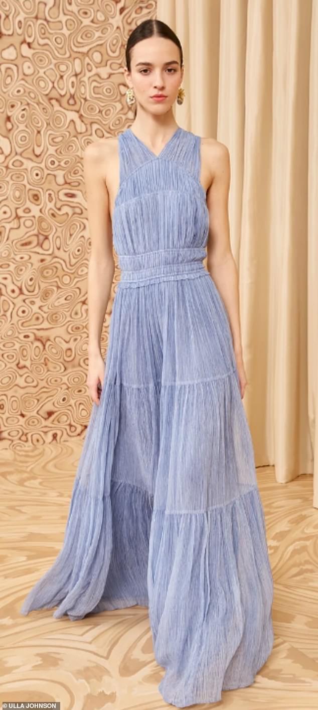 In the poster for the show, which is due to release 15 January, Meghan donned a blue Ulla Johnson gown, worth $1,210 (£975)