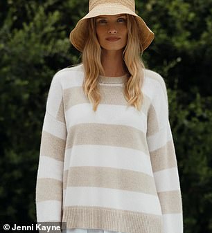 Pictured: Jennie Kayne cashmere jumper in Oatmeal