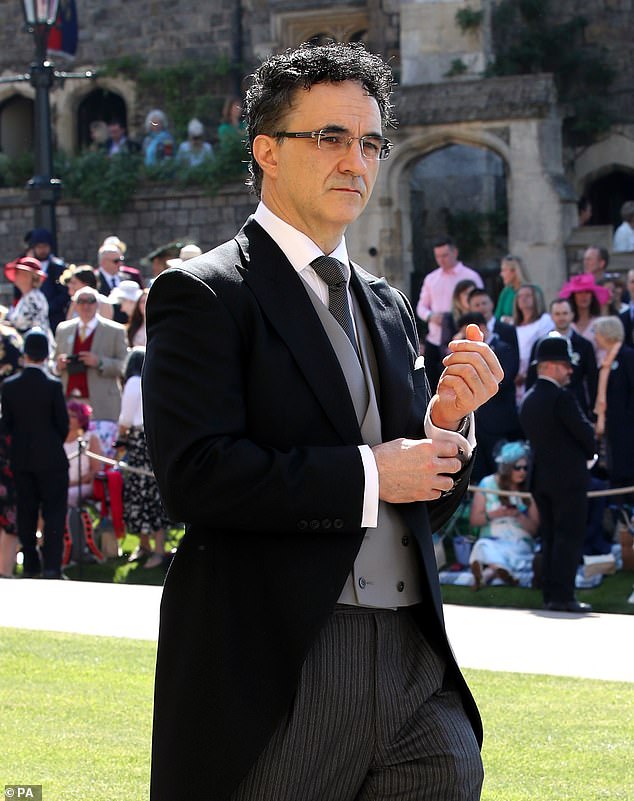 'Supervet' Dr. Noel Fitzpatrick is pictured arriving at St George's Chapel for the wedding of Meghan and Harry in 2018