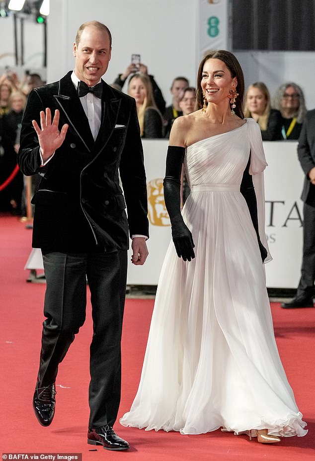 Prince William and Catherine, Princess of Wales attend the EE BAFTA Film Awards 2023