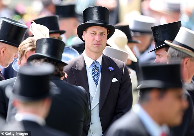 Prince William (pictured in June), has been having to shoulder more responsibility due to the health battles of his father and wife