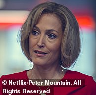 Gillian Anderson as Emily Maitlis in Netflix's Scoop