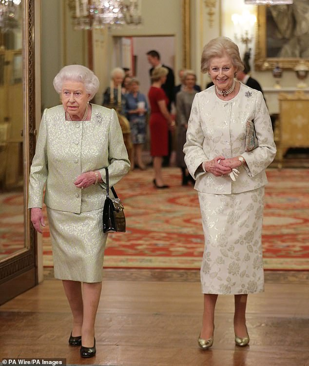 Queen Elizabeth and Princess Alexandra on the year of her 80th birthday in 2016