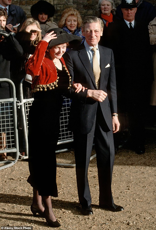 Marina with her father Angus on her wedding day in February 1990