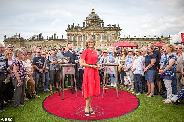 Fiona Bruce on Antiques Roadshow, a programme the late Queen Elizabeth reportedly watched