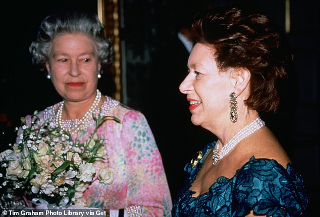 The Queen and Margaret attending a charity concert at St James's Palace in 1984