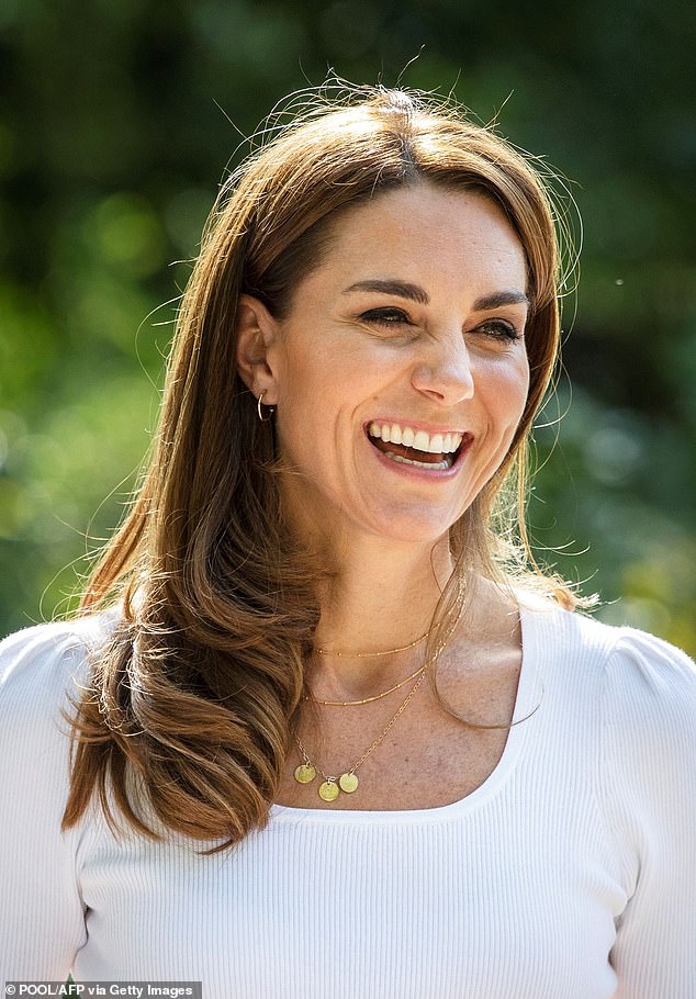 Worn twice in the autumn of 2020, this dainty personalised necklace by All The Falling Stars was gifted to Kate during a tour of Galway, Ireland, in March of the same year