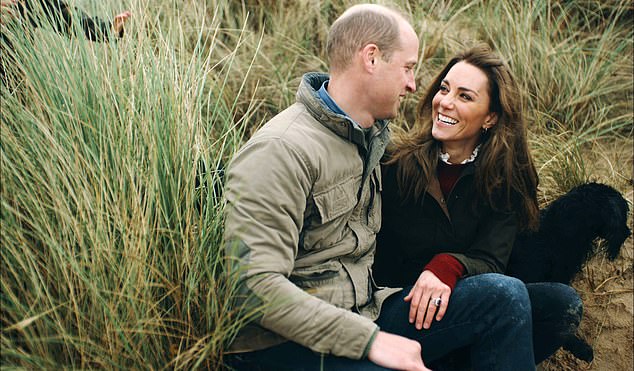 The Duke and Duchess of Cambridge pictured near Anmer Hall in Norfolk