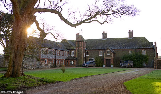 The rear of Anmer Hall. William and Kate received the mansion as a wedding gift from Queen Elizbeth in 2014